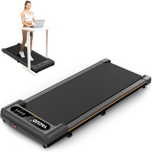 Yagud Walking Pad Treadmill, Under Desk Treadmill with Remote Control, Portable Installation-Free Treadmill with LED Display for Home Office