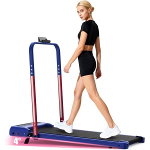 Yagud Walking Pad Treadmill, Under Desk Treadmill with Remote Control, Portable Installation-Free Treadmill with LED Display for Home Office
